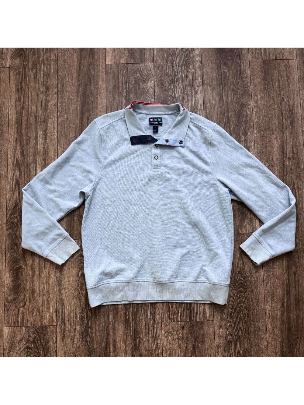 Charleston Threads Men’s XL Light Blue Quarter Snap Pullover Sweater Preppy